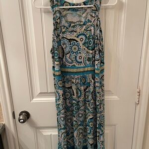 Apt. 9 Paisley Patterned Dress - Teal, Yellow, Black, White
